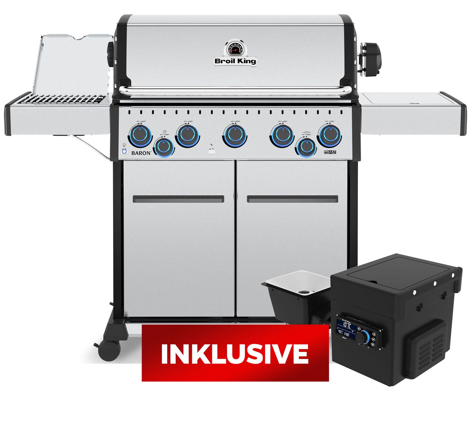 Broil-King-Gasgrill-Baron-S-590-IRX-678382-Pelletgrill-Set.jpg Broil King Baron S 590 IRX Gasgrill / Pelletgrill - mit Pelletmodul 500 – Bild 1