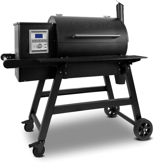 Moesta-Pelletgrill-Sheriff-2-0-mit-Ablage-schwarz.jpg Moesta Pelletgrill Sheriff 2.0 - inkl. PaperBlank Ablagebrett schwarz – Bild 1